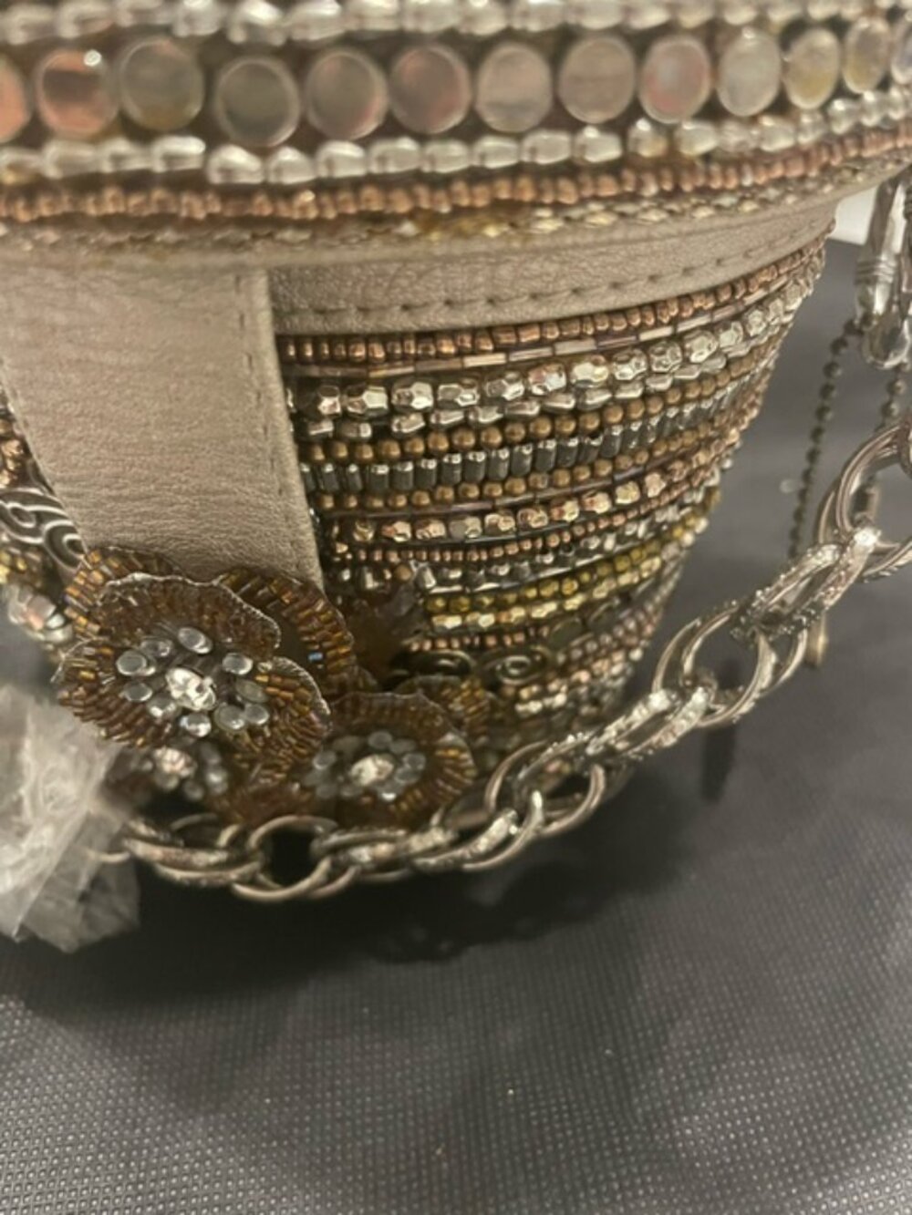 Mary Frances Champagne on Ice Bucket Beaded Handbag NEW "Wined Up"  So CUTE! - Picture 7 of 9